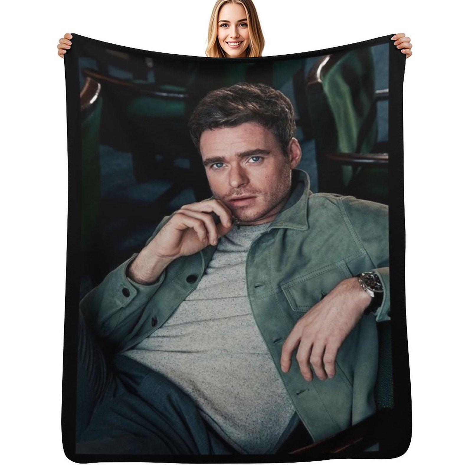 Richard Madden Throw Blanket Soft Warm Blanket Gift for Men Women Adults Size: 75*100cm, Weight: 230 GSM