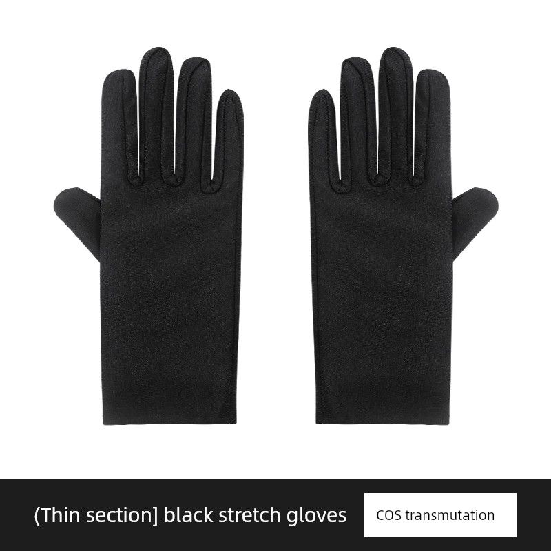 

Косплей Универсальные Перчатки Мультяшная Выставка Магическое Шоу Костюм Мужской и Женский Учитель Студент Униформа Черный Реквизит Black cos gloves (1 pair) for women One size