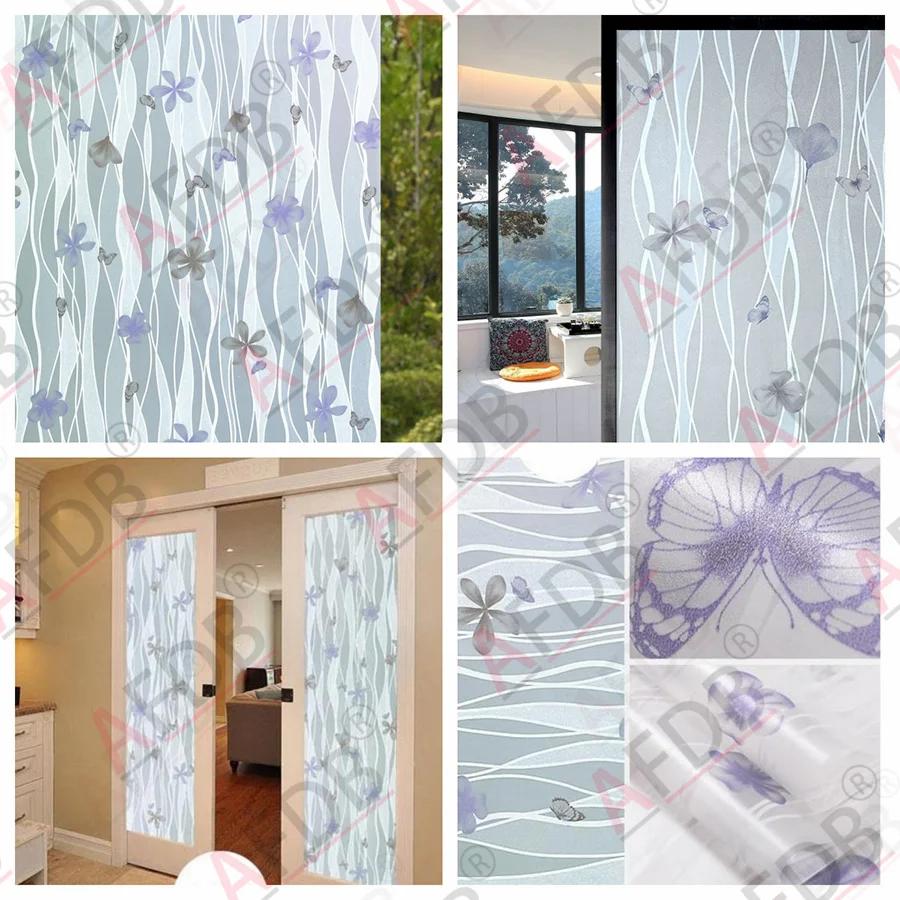 Matowa folia okienna zapewniająca prywatność, nieprzezroczysta, samoprzylepna folia winylowa do kuchni, łazienki, biura, matowa, szklana bejca