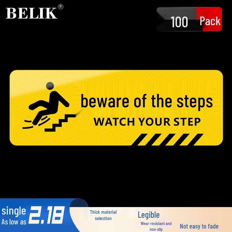 BELIK Watch Your Step Floor Warning Sticker