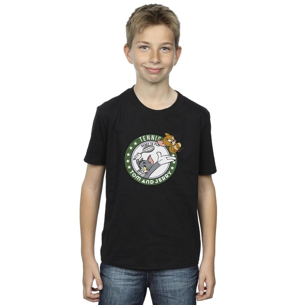 Tom and Jerry Jungen Tennis Ready To Play T-Shirt