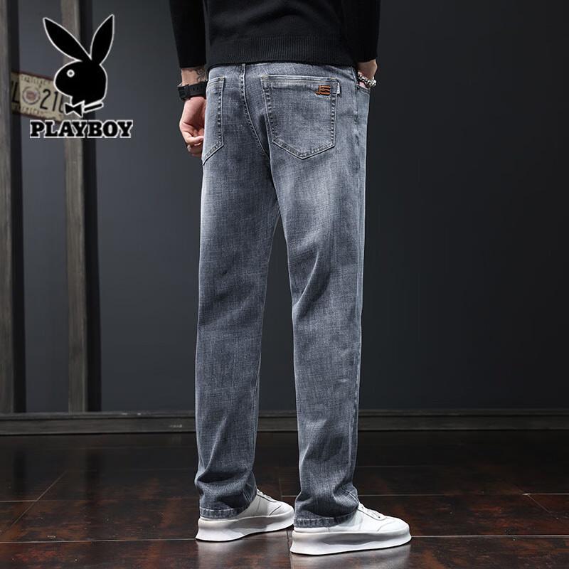 PLAYBOY Men's Premium Loose Straight-Leg Casual Jeans