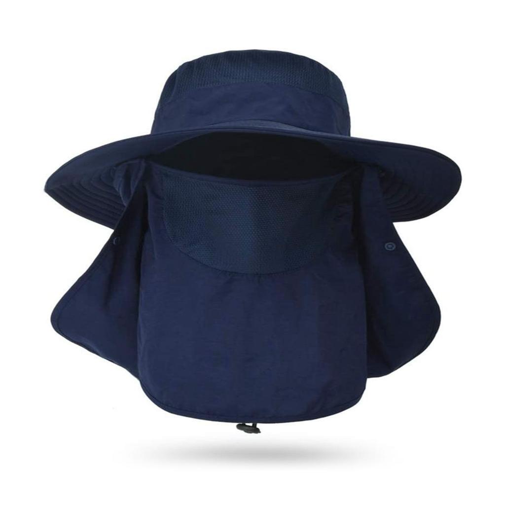 UV Protection Fishing Hat for Men & Women Outdoor Summer Sun Protection Waterproof Wide Brim Hat with Face Cover & Neck