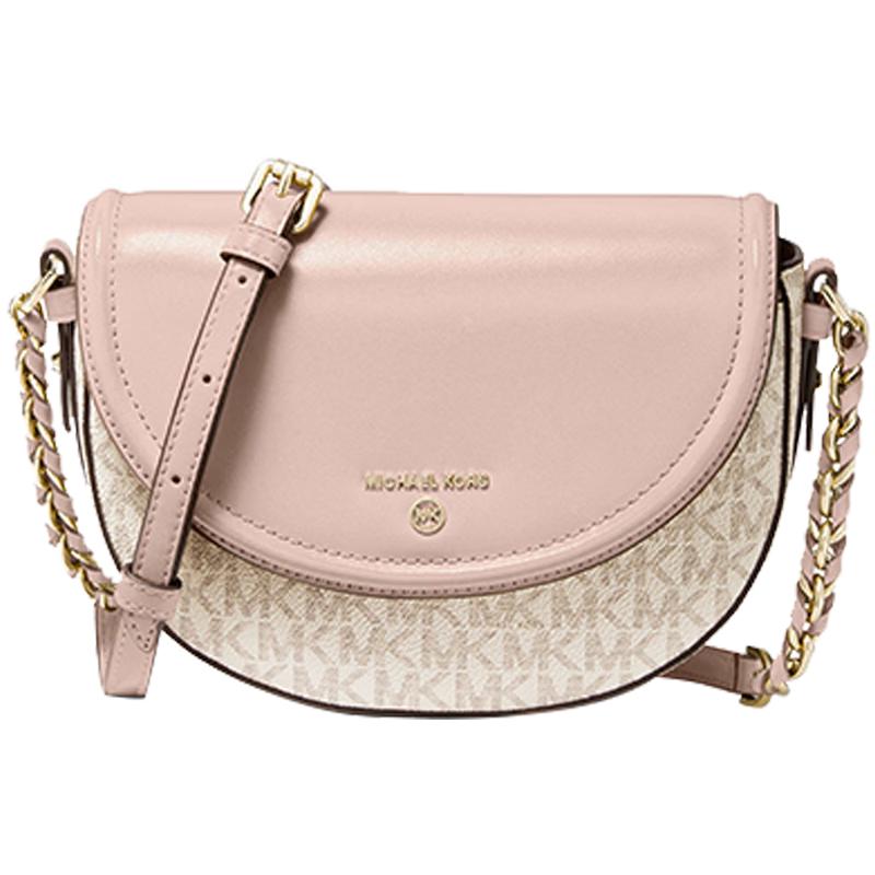 Michael Kors Jet Set Charm Medium Monogram Saddle Bag Medium