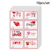 Valentines Gift Day Wrap Labels With Square Selfadhesive Stickers Party For