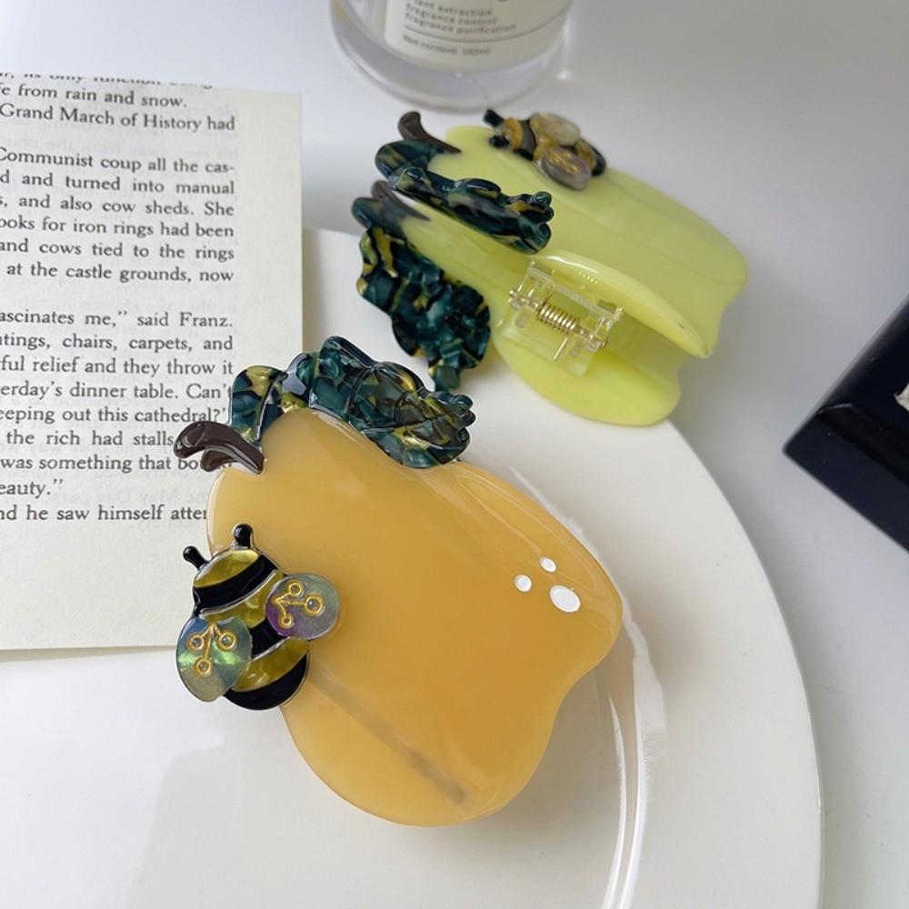 Acrylic Acetic Acid Hair Claw Sweet Acetate Hairgrips Fashion Bee Pear Shark Clip  Gifts