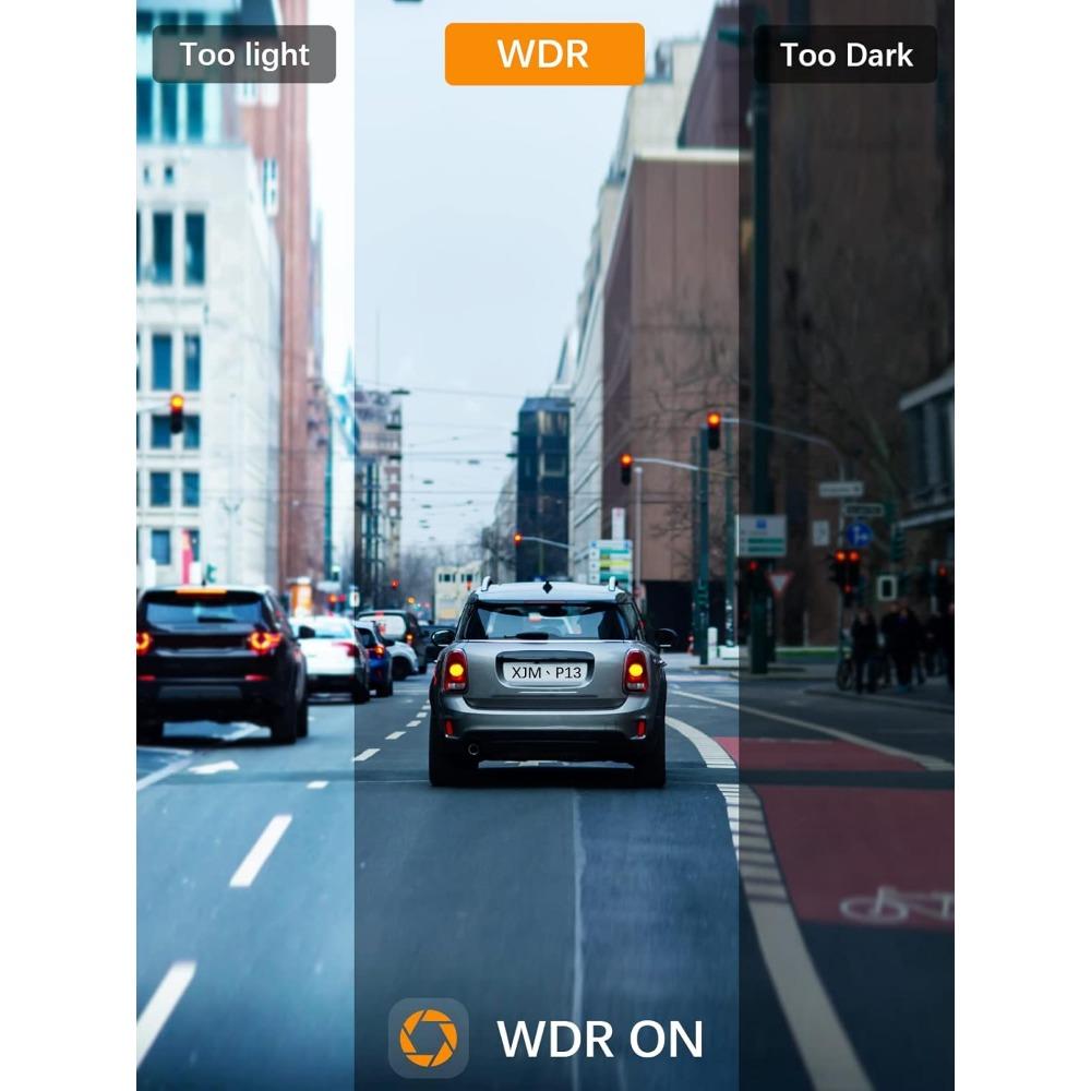 Dash Cam WiFi FHD 1080P Car Camera, Front Dash Camera for Cars, Mini Dashcams for Cars with Night Vision, 24 Hours Parking Mode,