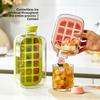 Cool Ice Cube Travel Cup Portable Straw Water Cup, Summer Homemade Water Filling Press Ice Cube Mold