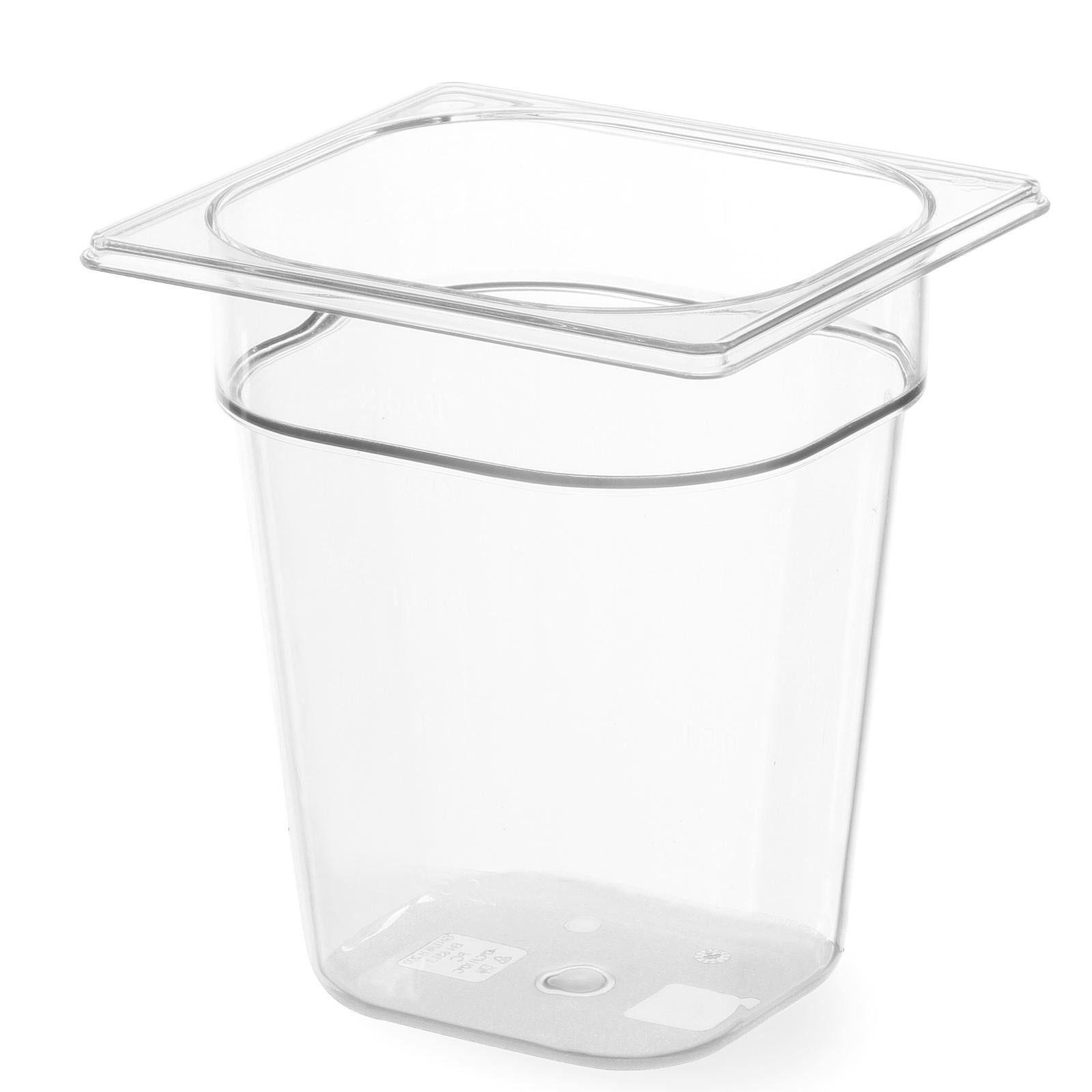 Transparenter Polycarbonat GN-Behälter GN 1/6 Höhe 200 mm Hendi 861707