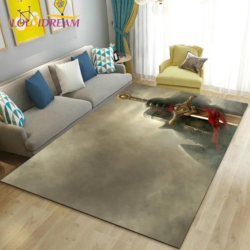 Cavalier Knight Templar Crusaders Game Area Rug Large,Carpet Rug for Living Room Bedroom Sofa Doormat Kitchen,Non-slip Floor Mat