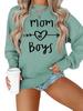 MOM OF Boys Women's Long Sleeve Graphic Sweatshirt