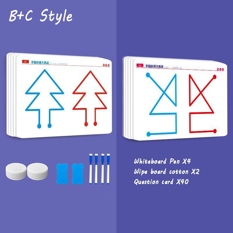 Kid Pen Control Training Education Toy Montessori Fine Motor Skill Track Board Thinking Challenge Brain Game Parish Sensory Toy