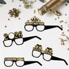12/6pcs Happy New Year Paper Glasses 2026 Eyeglasses Frame Photo Booth Props New Year's Eve Party Decoration Christmas Supplies