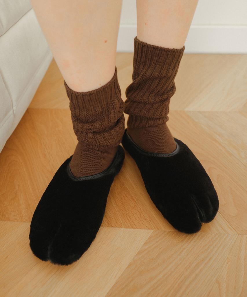 Faze Round Fur Low Mule / Black