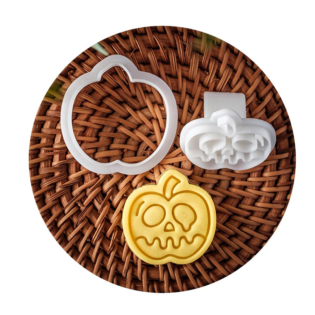 Biscuit Cookie Plunger Cutters Sugarcraft Cake Decorating Tools Halloween Themed Cookie Cutter Set Easy To Clean Durable