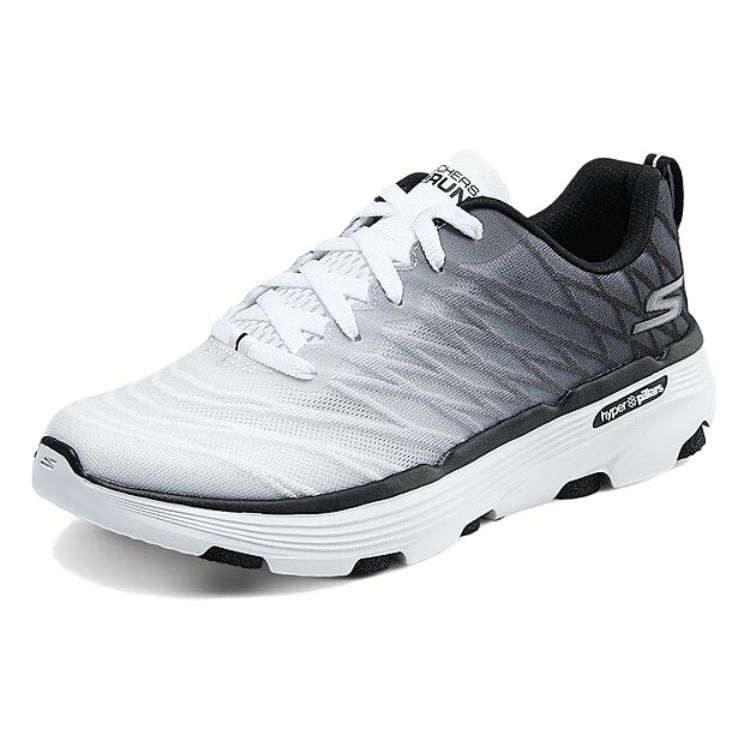 Skechers Y2K Retro Shock Absorbing Breathable Low Top Running Shoes Women Sneakers White Black 129347-WBK