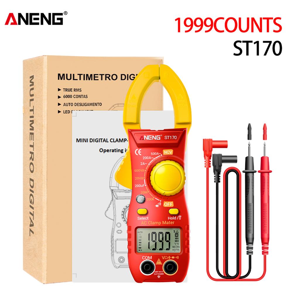 ST170 Professional Digital Clamp Meter DC/AC Current Multimeter Pliers Ammeter Voltage Tester Car Voltmeter NCV Ohm Tester