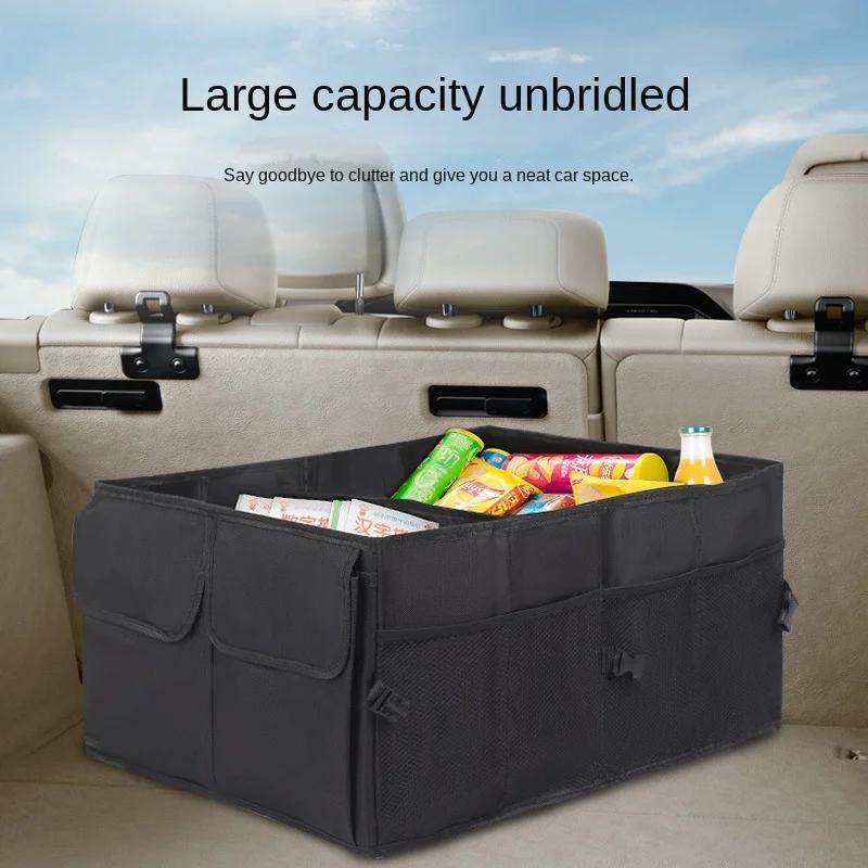 Car Trunk Organizer Box Large Capacity Auto Multiuse Tools Storage Bag Stowing Tidying Leather Folding Emergency Storage Box
