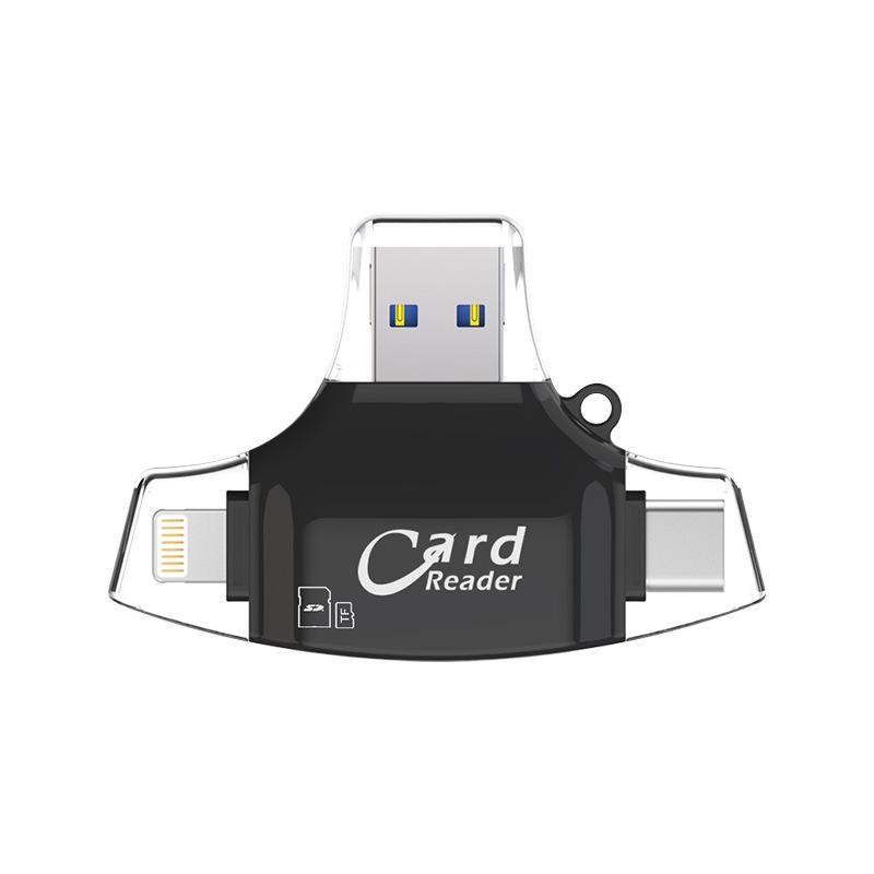 Dual-Port Metal Card Reader for Android, iOS, and Type-C Devices