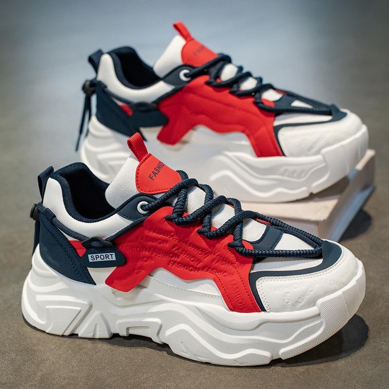 Shoes Men's Shoes Autumn New Breathable Mesh Shoes Men's Trendy Versatile Thick-soled Heightening Casual Sports Shoes