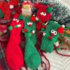 Cute Cartoon Christmas Gift Coral Fleece Mid Tube Socks Christmas Socks Children Funny Big Eyes Holding Hands Socks