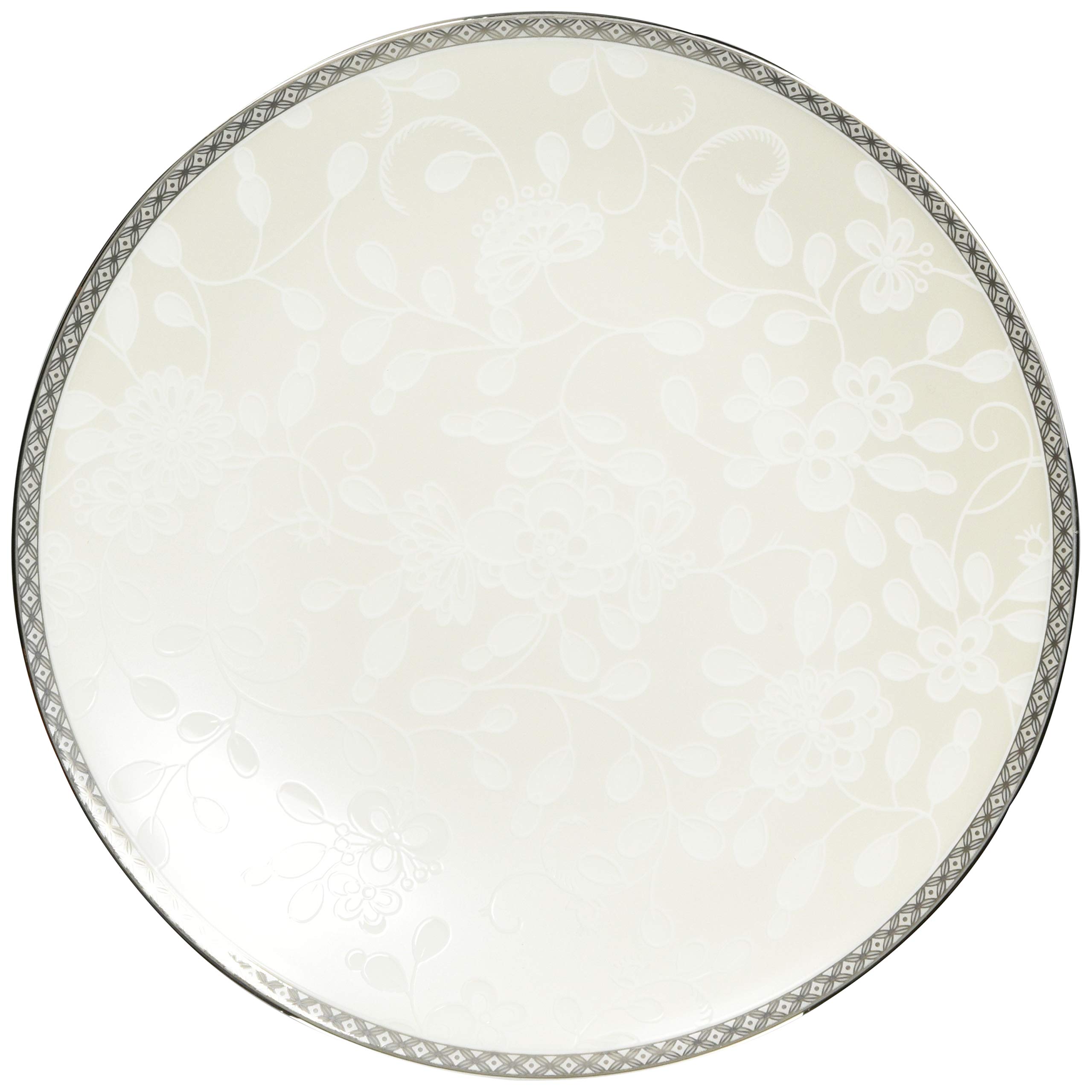 

NARUMI Milano Bianca Plate, 16cm, White, with a Floral and Plum Blossom Design, Cute and Stylish Flat Plate, 51461-5667P
