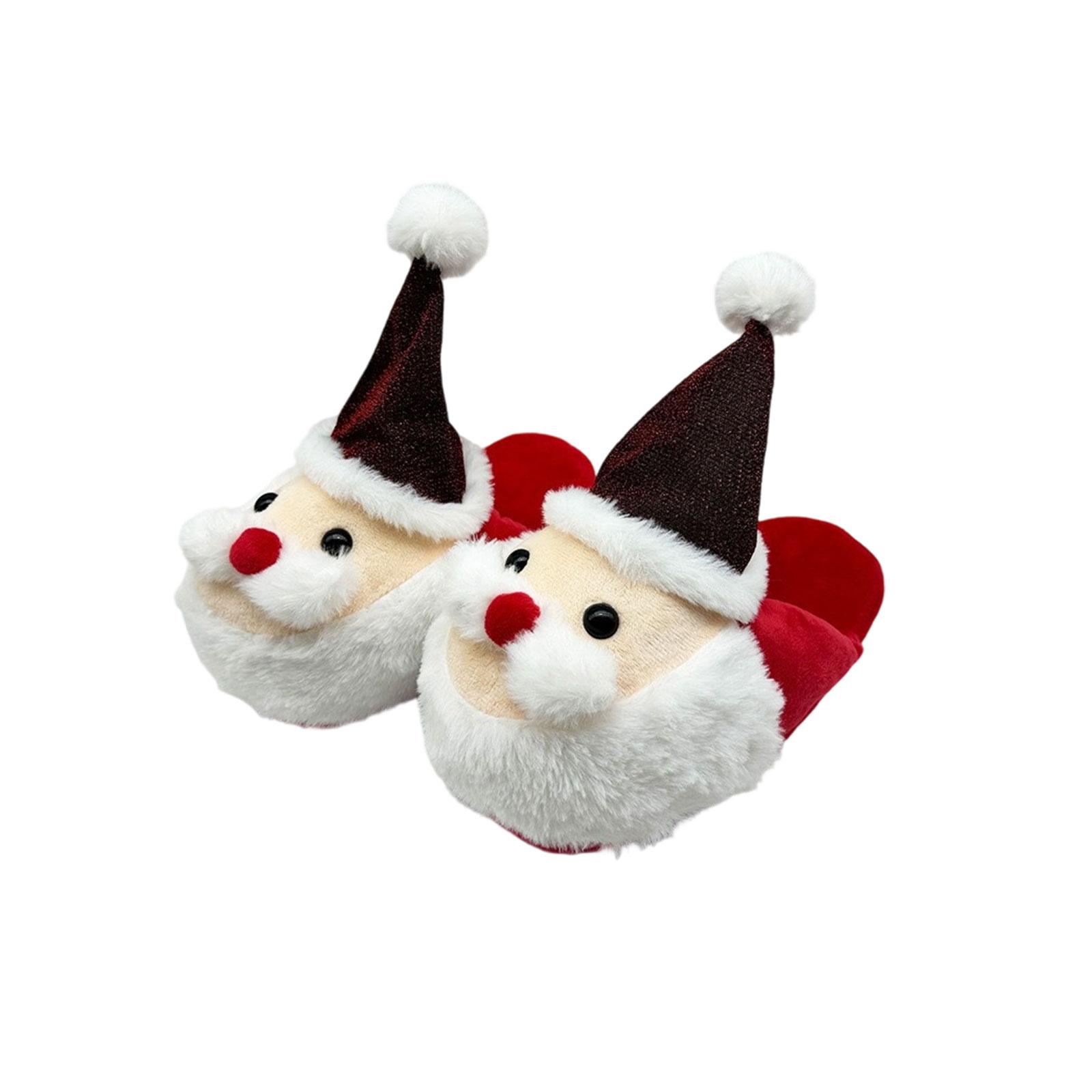 

Детские рождественские тапочки Зимние плюшевые домашние тапочки Теплые уютные домашние хлопковые тапочки для мальчиков и девочек One Size