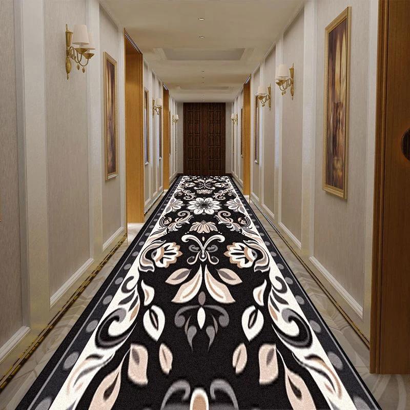 

Европейский Ретро Цветочный Длинный Ковролин для Коридора Моющийся Коврик-Дорожка для Лестницы Роскошный Ковер для Прохода Длинный Коридор Нескользящий Коврик Настраиваемый 120x400cm 47x157in