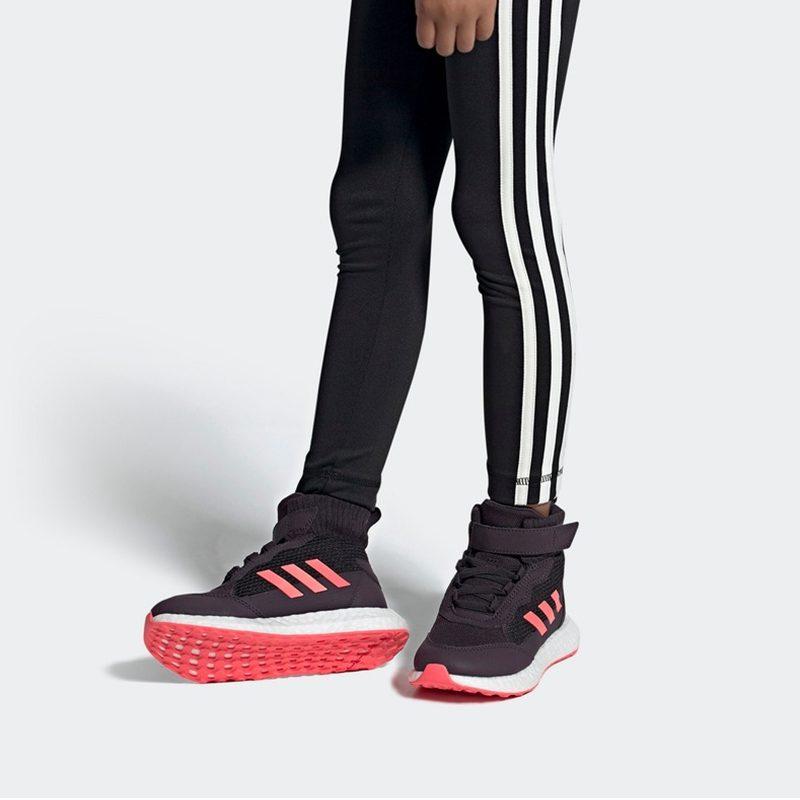 Adidas BTW El K Athleisure Abrasion Resistant Breathable High top Kids' Running Shoes Purple Pink Kids' FZ2503