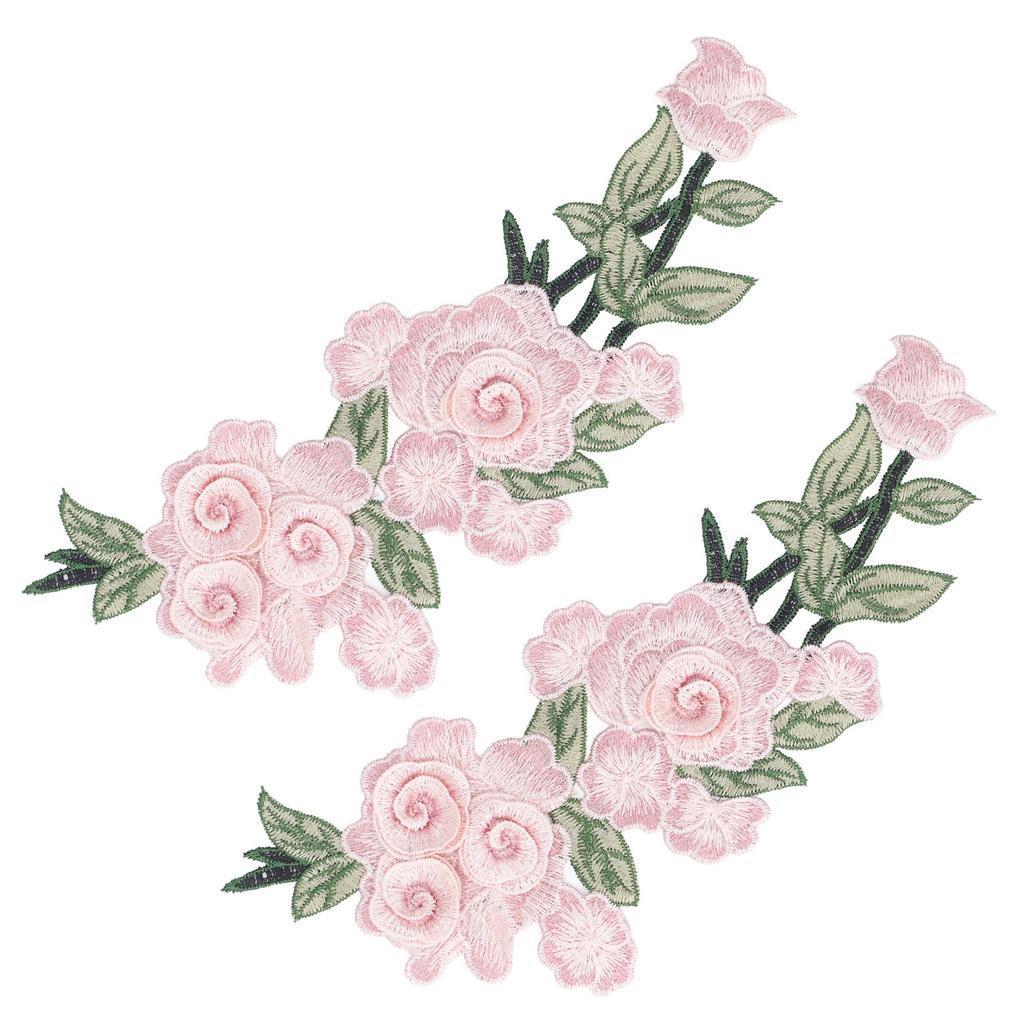 Embroidered Patch Sew On Flower Cotton Environmental Unique DIY Clothing Accessories for Vests Hats Rose