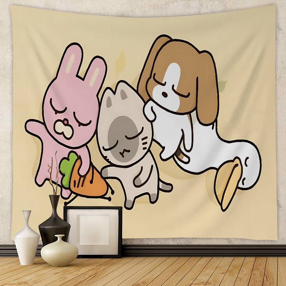 Funny-Siam-LippuS-Meme Hanging Bohemian Tapestry Bohemian Wall Tapestries Mandala Kawaii Room Decor