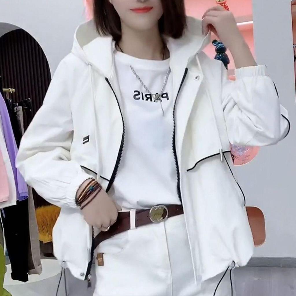 Spring Autumn 2025 Women's Petite Windbreaker: Stylish High-End Jacket