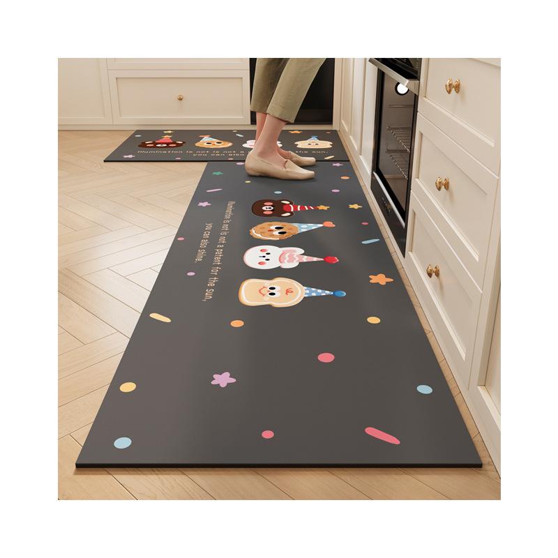 Modern Simple Kitchen Floor Mat, Long Water-Absorbing Quick-Drying, Easy To Take Care Of, Diatom Mud Floor Mat, Household Anti-Skid And
