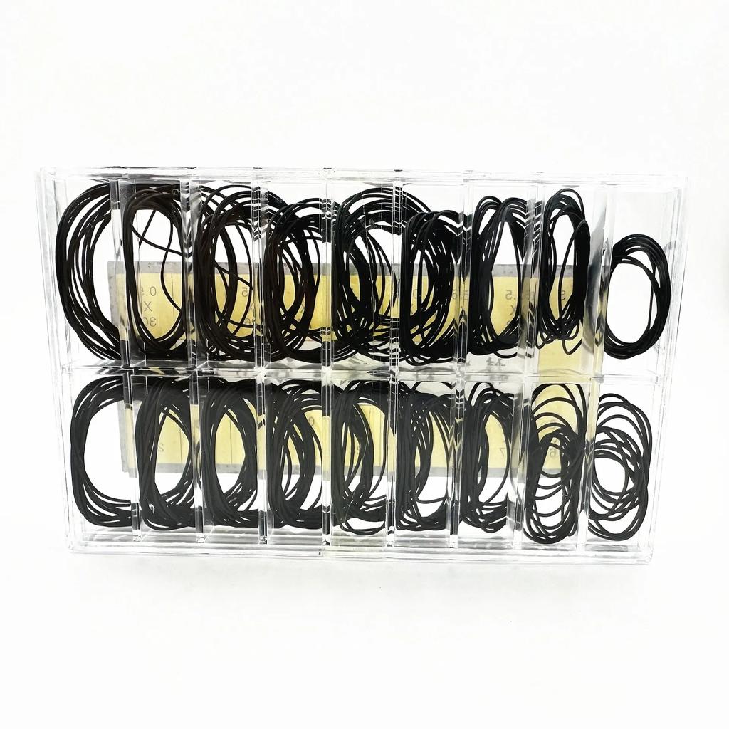 200 Stück Uhrengehäuseboden Gummi Wasserdicht O-Ring Dichtung Reparaturwerkzeuge für Uhrmacher Dicke 0,5 mm/0,6 mm High-End Box