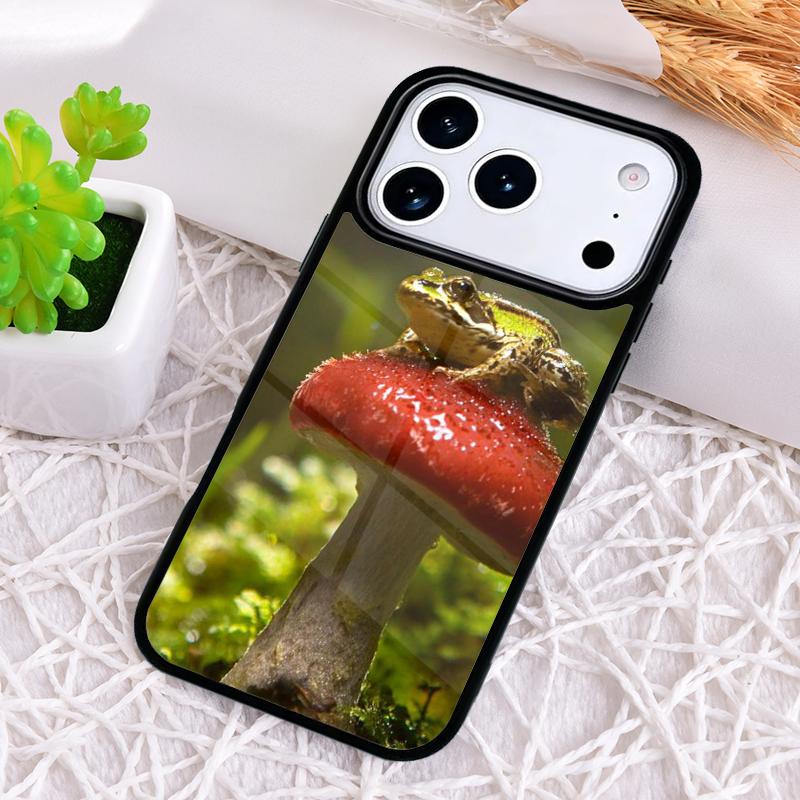 

Mushroom Frog Shockproof Phone Case for iPhone 17 Air 16e 15 11 12 14 13 Pro Max Cover Coque iPhone 14 Pro Max