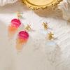 Creative Acrylic Graduated Jellyfish Pendant Earrings for Women Dreamy Pink Animal Earrings Summer Party Jewelry Accessories