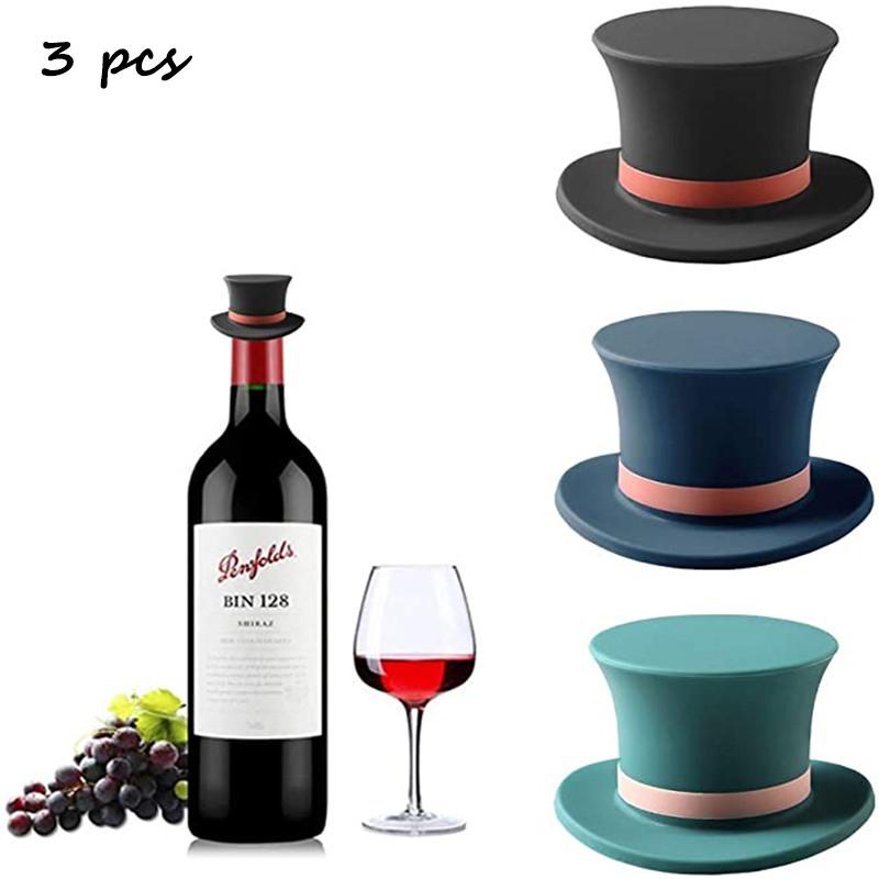 

Creative Silicone Wine Bottle Stoppers Leak Wine Bottle Cap Fresh Keeping Sealers Beer Beverage Champagne Closures For Bar Acce