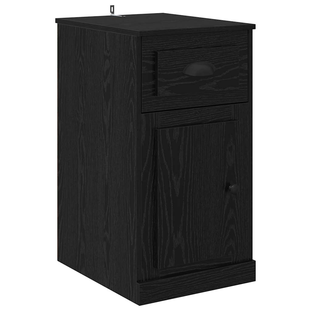 Side Cabinet Black Oak Effect 40 x 50 x 75 cm