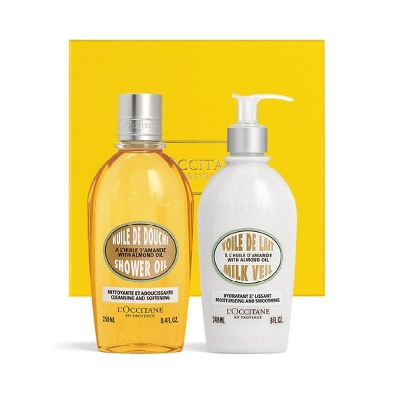 LOCCITANE Almond Body Care Duo (Shower Oil + Milk Veil) FREE
