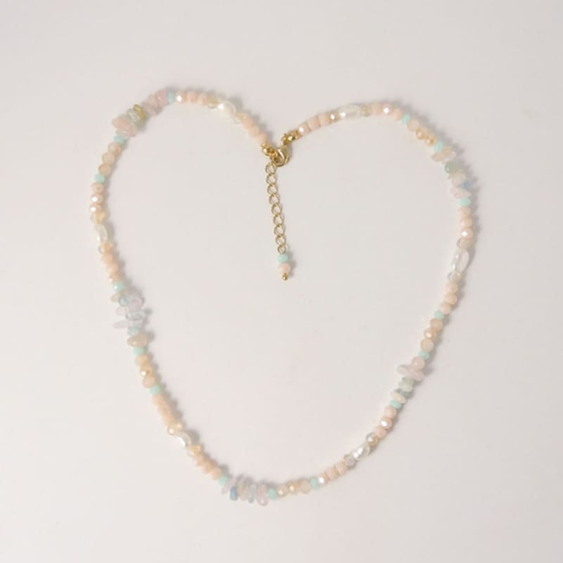 

objet213 Zigzag Pastel Natural Stone Necklace Original