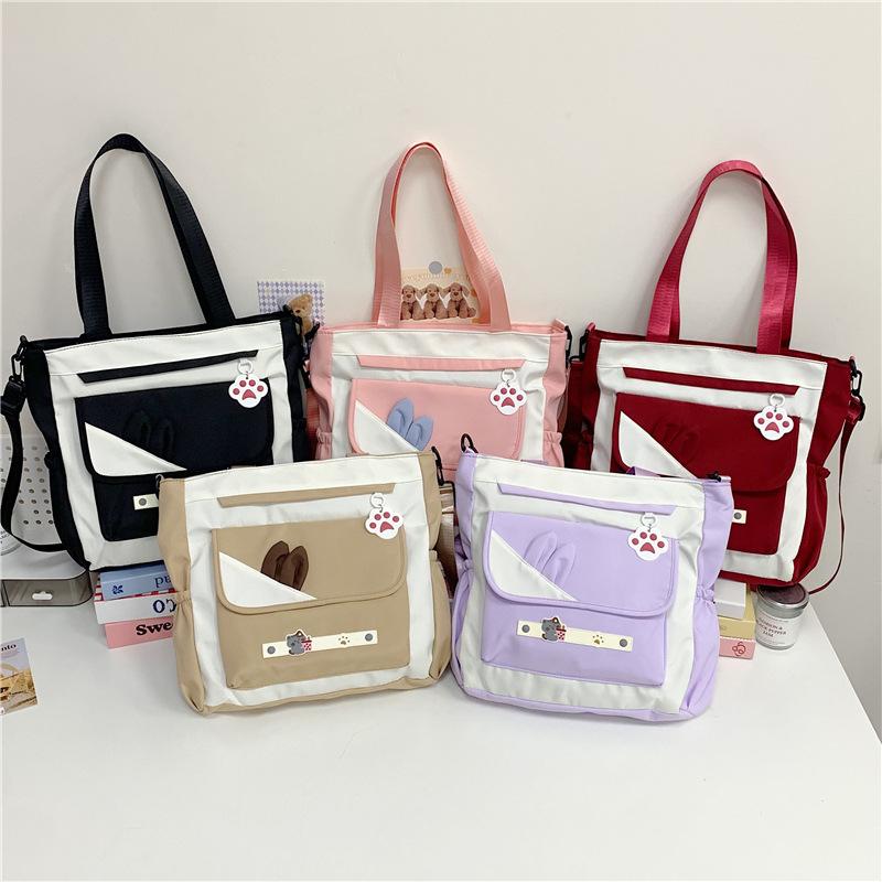 Passende Farbschultertasche Damen Neue Vielseitige Klasse Nachhilfe Student Messenger Bag Große Kapazität Trend Rucksack für Damen