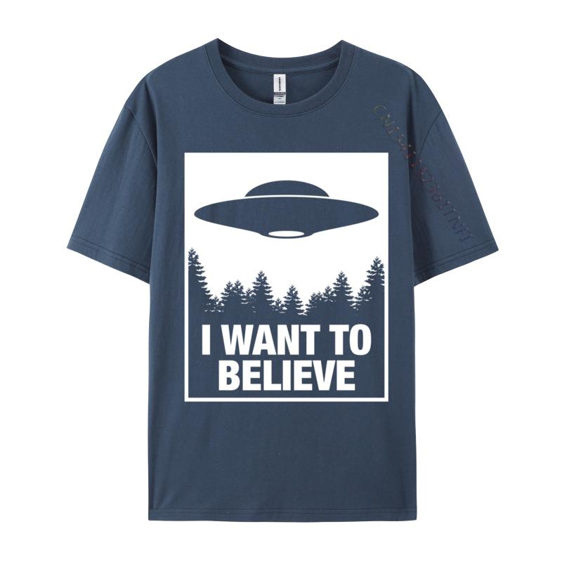 I Want To Believe Ufo Is And Aliens 3 Design Unisexs Plain Tops Tees Crew Neck Tshirts Slim Fit TShirt Drop Shipping