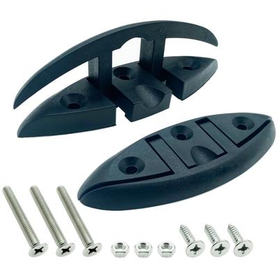 2 Stück Marine-Nylon 5" Klappklampen – Aufklappbare Dockklampen für Boot, Kajak, Festmachen – Edelstahlschrauben im Lieferumfang enthalten