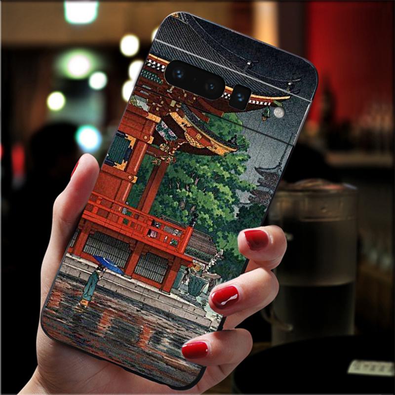 

Phone Case For Google Pixel 10 Pro XL 9 Pro XL 9A 8 7 6 Pro Pixel 8A 7A 6A Pixel 8 7 6 5 Japanese Style Wave Art Google Pixel 8 Pro