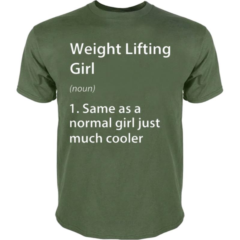 

Crew Neck Tshirt Rock For her summer tshirt Cotton Weight Lifting Girl Definition Cool Trendy Unisex tops Quick Dry Shirt 4XL