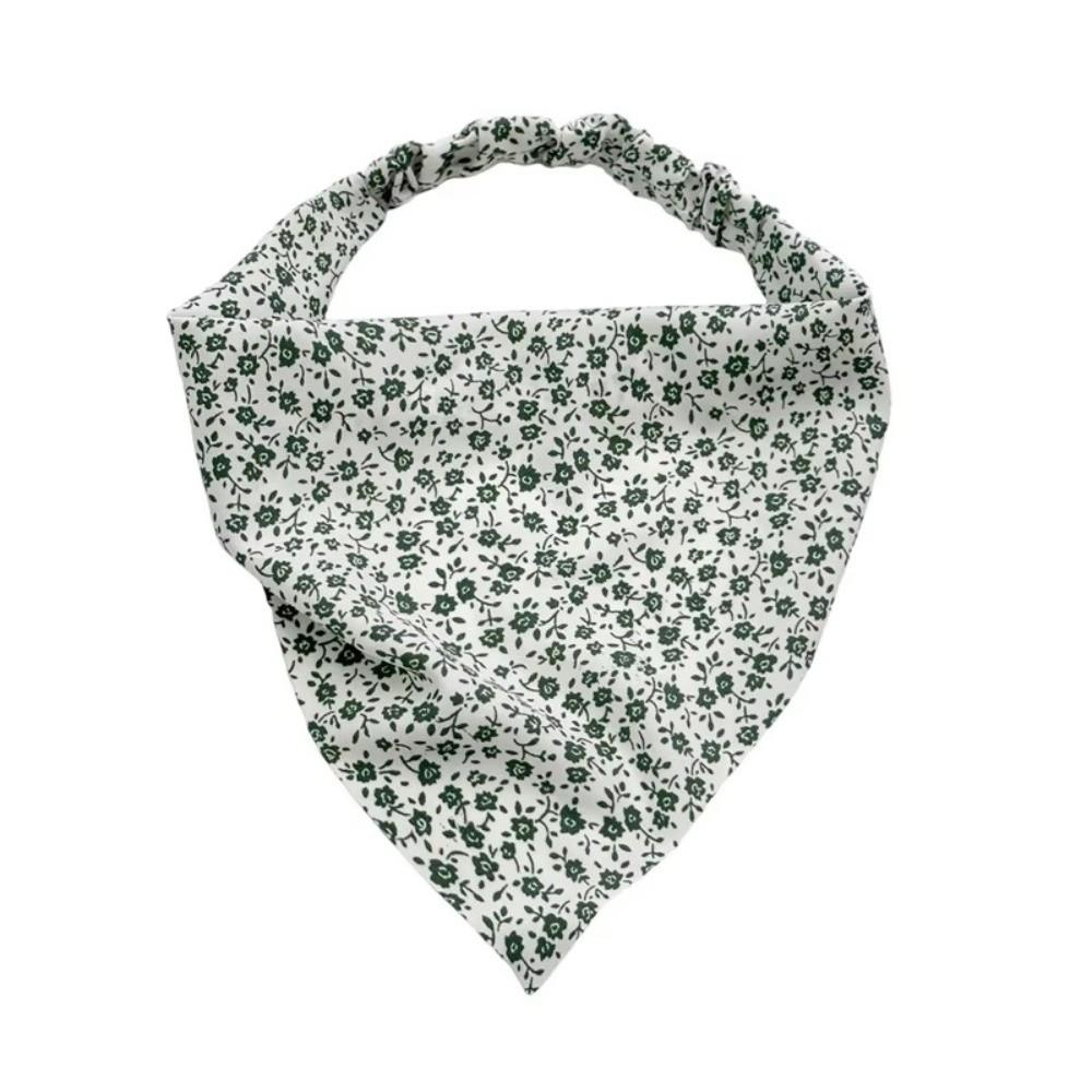 Elastic Band Floral Fabric Bandanas Chiffon Ladies Turban Summer Autumn Triangle HeadScarf  Woman