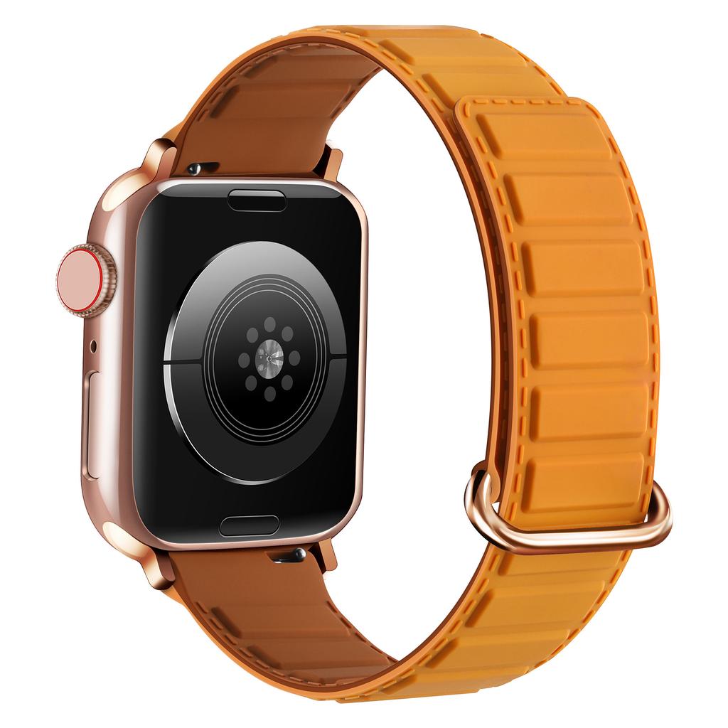 Silicone Strap for Apple Watch Ultra 3 2 1 49mm/Series 11 10 46mm/9 8 7 45mm/SE3 SE2 SE 6 5 4 44mm/3 2 1 42mm Magnetic Buckle Watch Band
