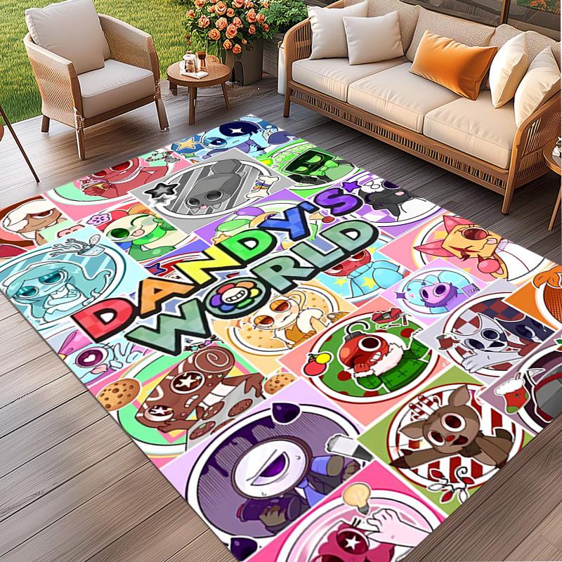 Dandy's World Print Rug, Washable Floor Carpet, For Entryway Dorm Laundry Room Office Study, Home Decor Birthday Christmas Gift