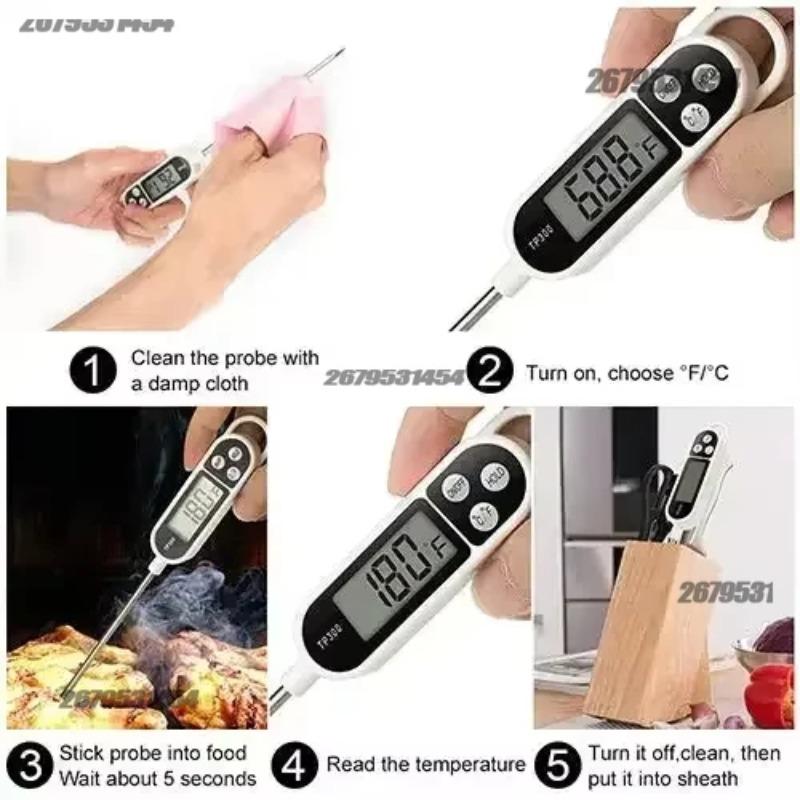1/2pcs Digital Thermometer Digital Probe Meat/Milk Food Temperature Thermometer Kitchen Cooking Baking BBQ For Kitchen
