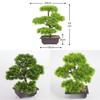 Artificial Pine Bonsai Tree With Pot For Office Decor And Indoor Greenery